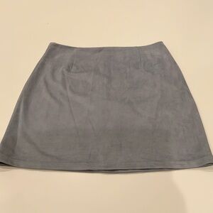 New blueish/gray mini skirt. Suede size Medium.